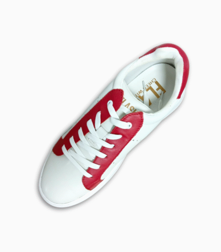 FLASH White-Red Sneakers – Bold, Comfy, Durable
